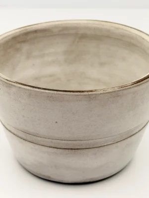 mtvessell_pottery_alabaster_1-3 Full view of a handcrafted ceramic vessel from mtvessell Pottery's Alabaster collection
