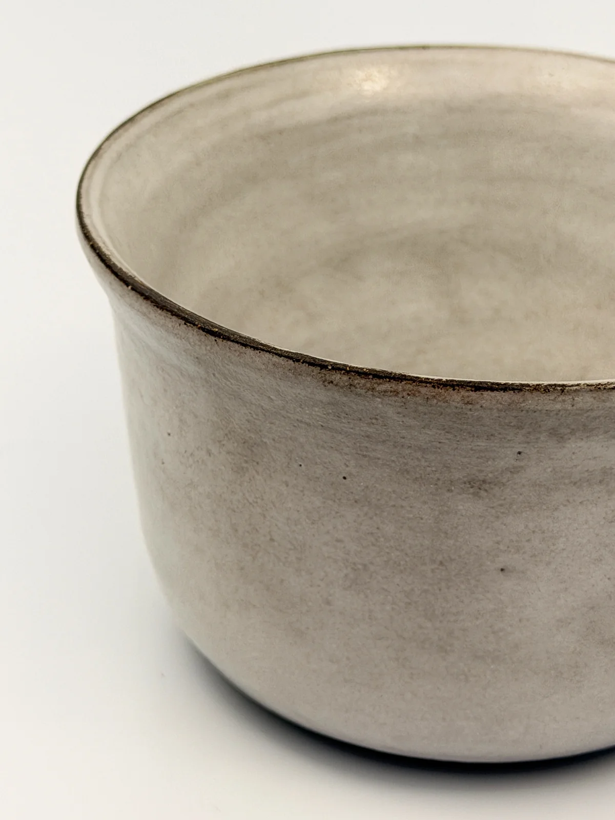 mtvessell_pottery_alabaster_2-3 Top view of a handcrafted ceramic vessel from mtvessell Pottery's Alabaster collection