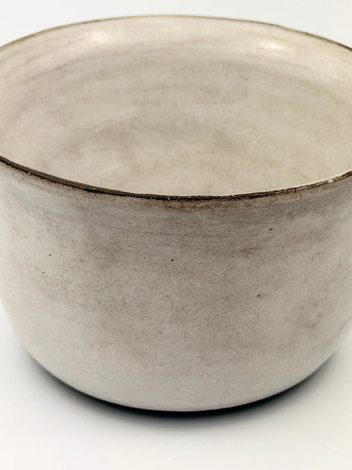 mtvessell_pottery_alabaster_2-4 Top view of a handcrafted ceramic vessel from mtvessell Pottery's Alabaster collection