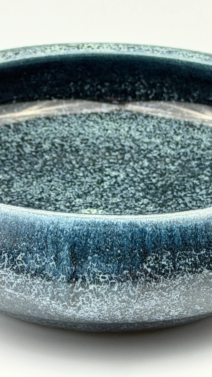mtvessell_pottery_azure_10-2 Top detail view of a handcrafted ceramic vessel from mtvessell Pottery's Azure collection